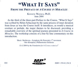 "What It Says": From the Preface of "A Course in Miracles" [MP3]