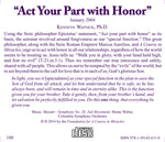 "Act Your Part with Honor" [CD]