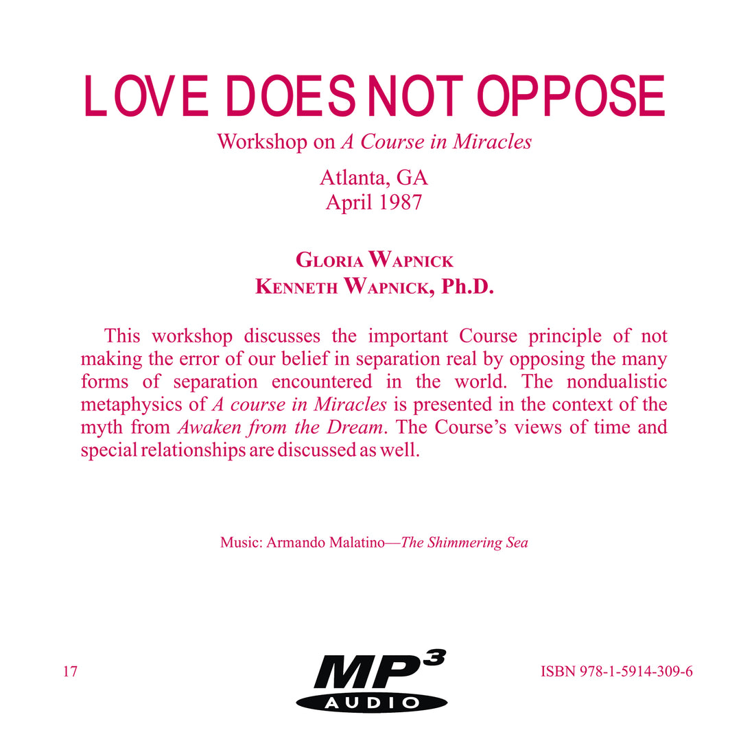 Love Does Not Oppose [MP3]