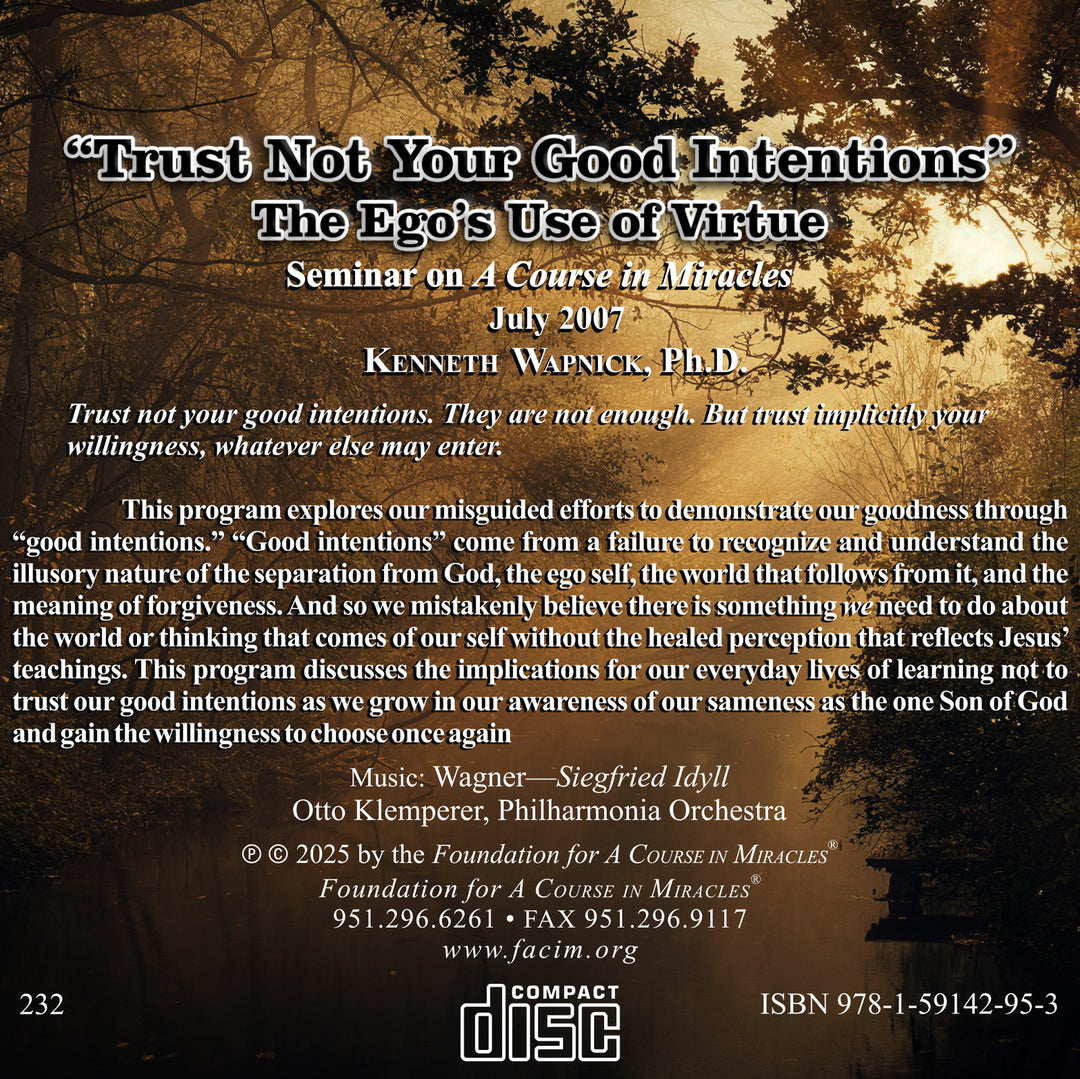 "Trust Not Your Good Intentions": The Ego&