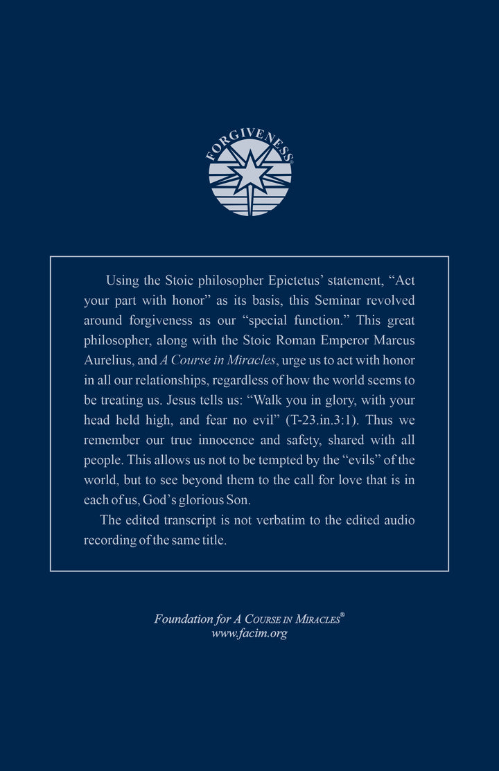 Act Your Part with Honor [EPUB]