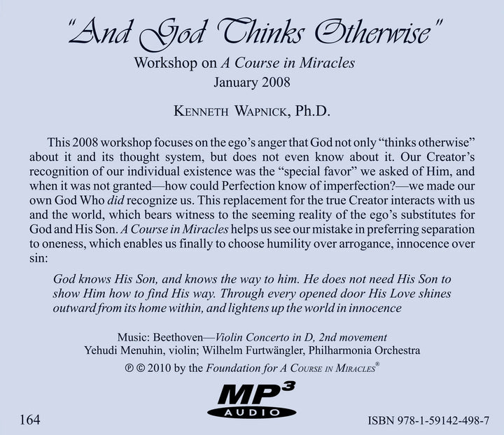 "And God Thinks Otherwise" [MP3]