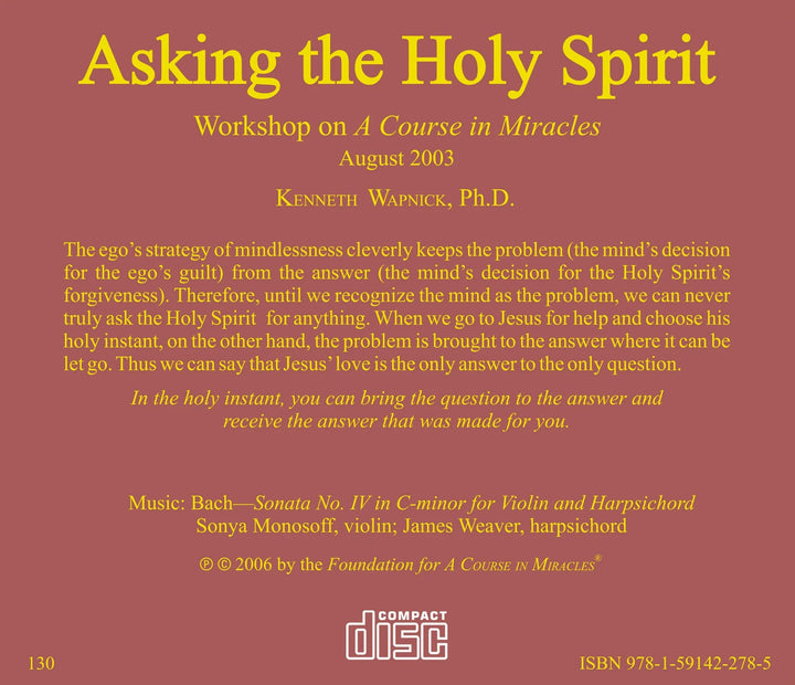 Asking the Holy Spirit [CD]