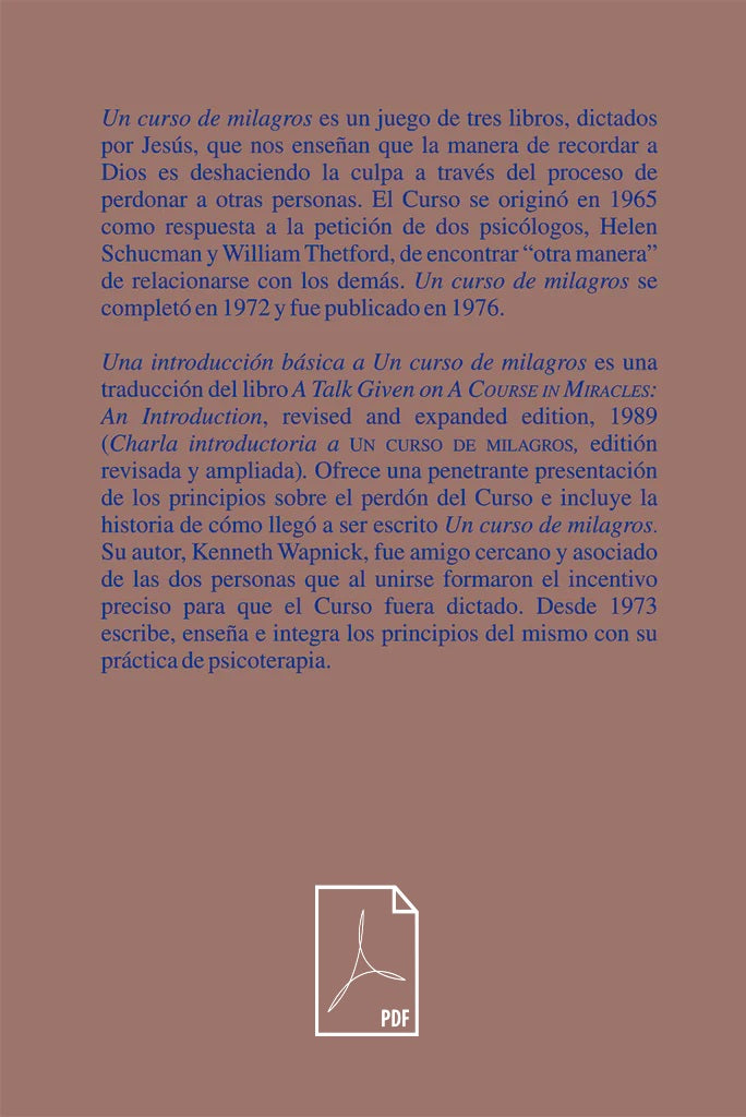 Una introducción básica a "Un curso en milagros" [ES PDF]