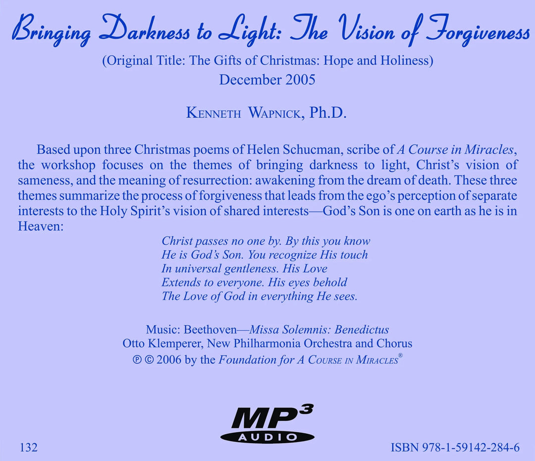 Bringing Darkness to Light: The Vision of Forgiveness [MP3]