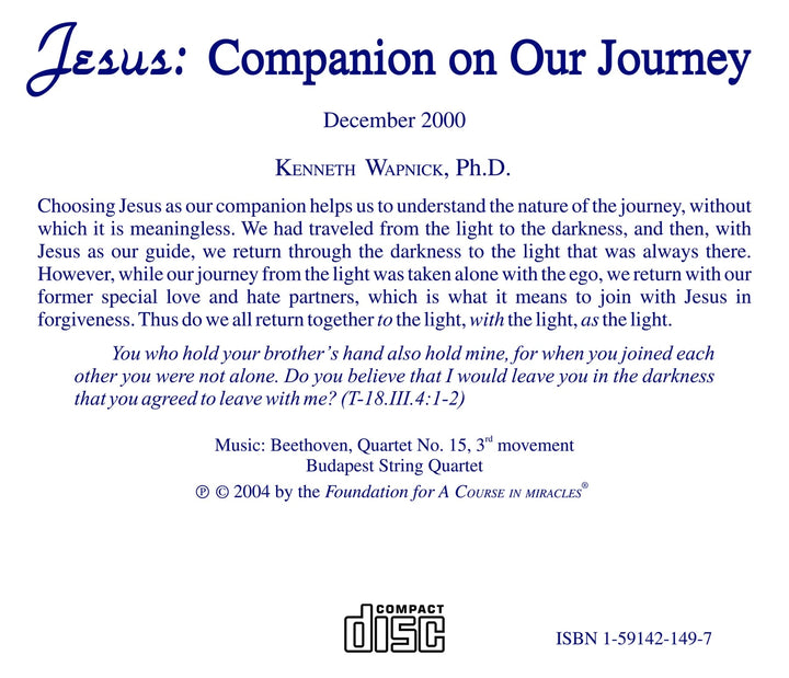 Jesus: Companion on Our Journey [CD]