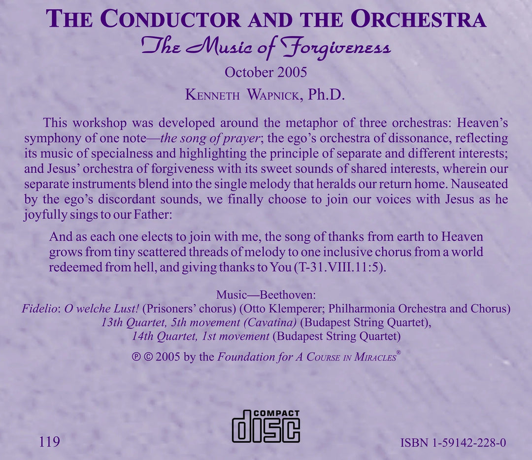 The Conductor and the Orchestra: The Music of Forgiveness [CD]