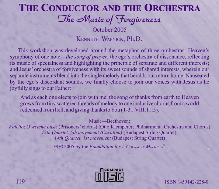 The Conductor and the Orchestra: The Music of Forgiveness [CD]