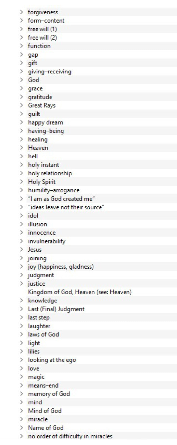 Glossary-Index for "A Course in Miracles" [EPUB]