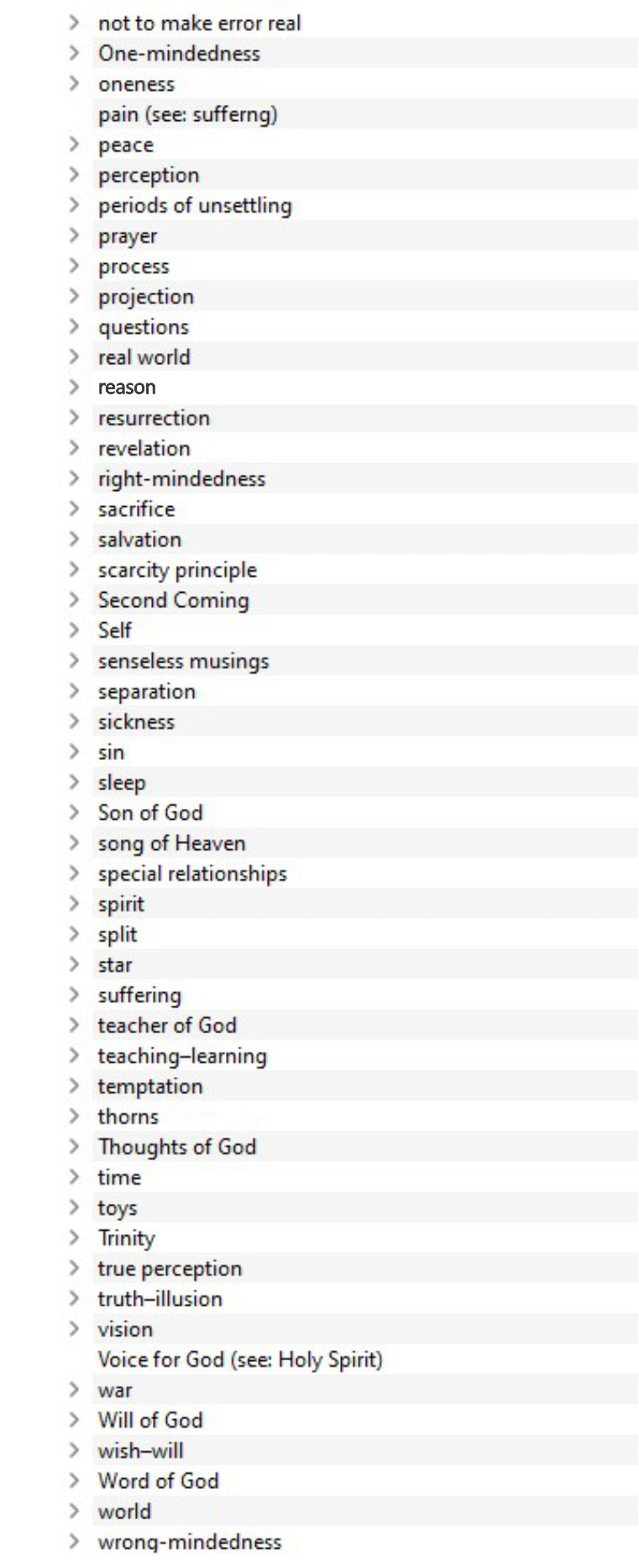 Glossary-Index for "A Course in Miracles" [EPUB]