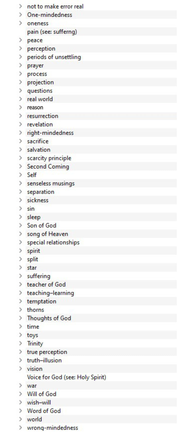 Glossary-Index for "A Course in Miracles" [EPUB]