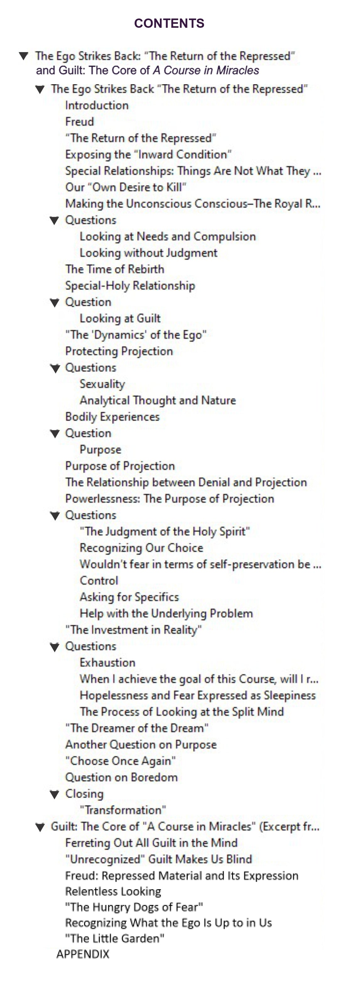 The Ego Strikes Back: “The Return of the Repressed” and Guilt: The Core of "A Course in Miracles" [EPUB]