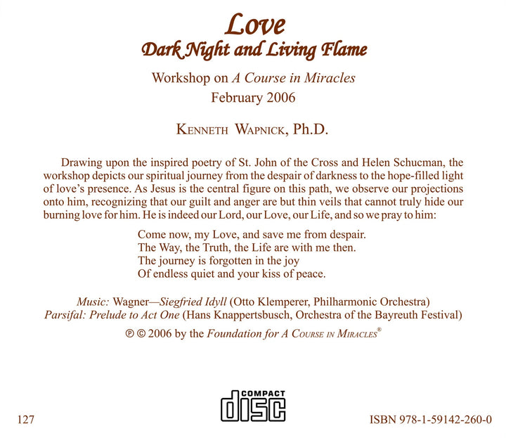 Love: Dark Night and Living Flame [CD]