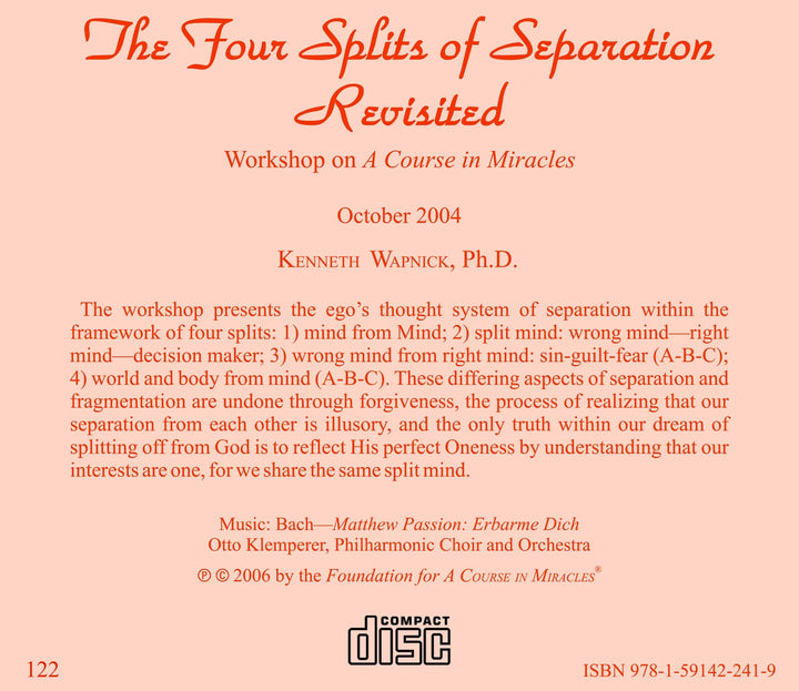 The Four Splits of Separation Revisited [CD]
