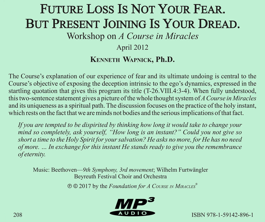 Future Loss Is Not Your Fear. But Present Joining Is Your Dread [MP3]