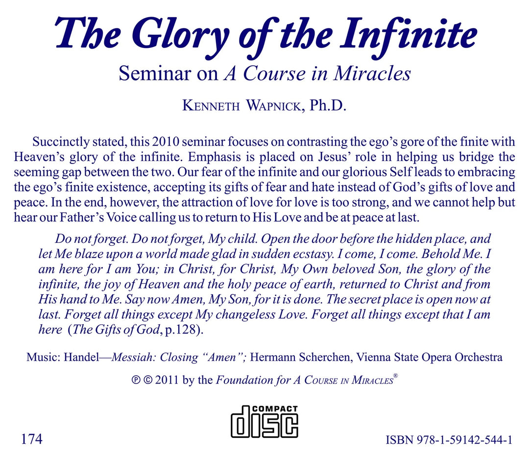 The Glory of the Infinite [CD]