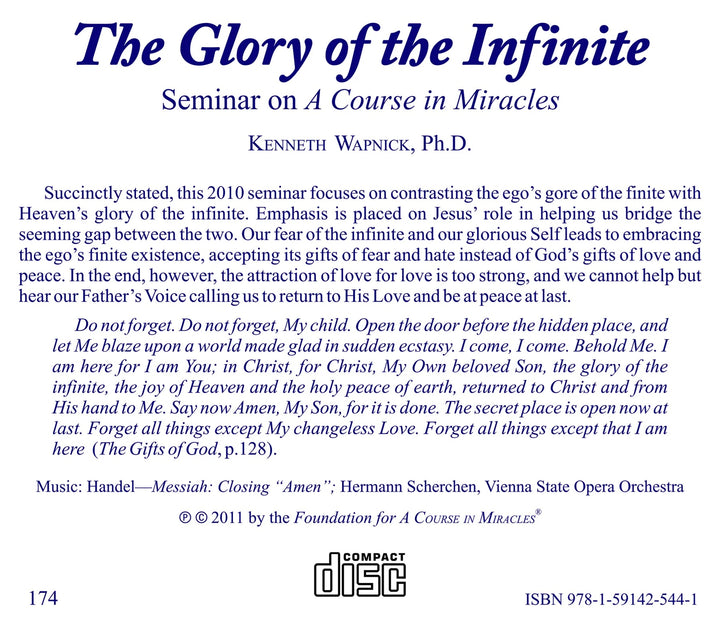 The Glory of the Infinite [CD]