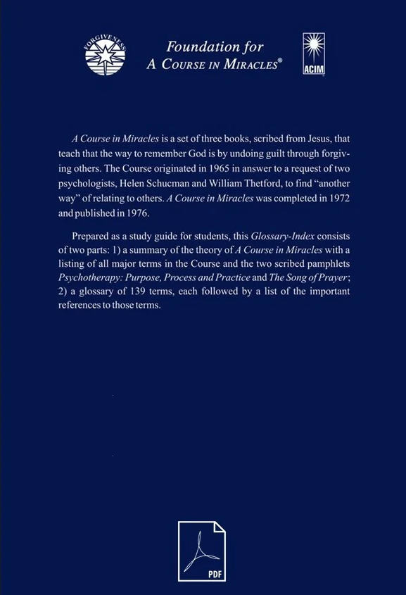 Glossary-Index for "A Course in Miracles" [PDF]