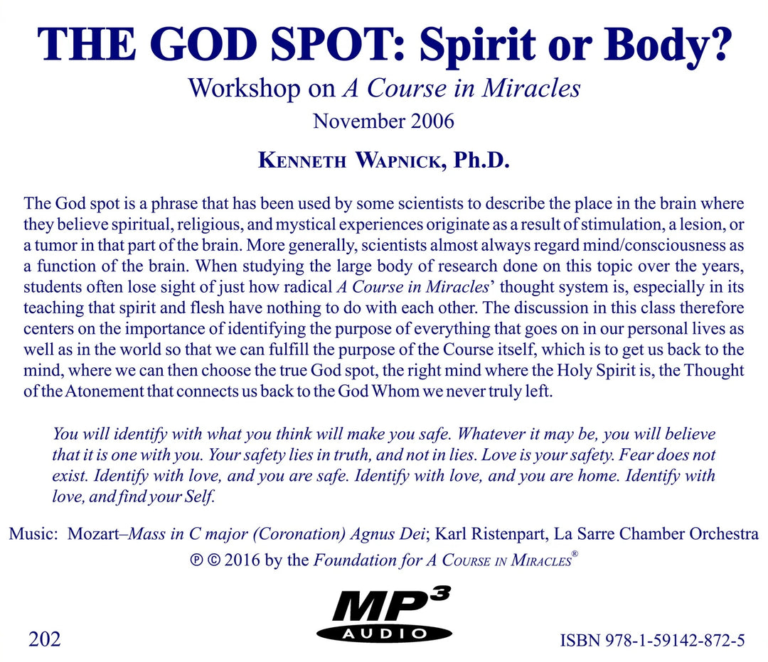 The God Spot: Spirit or Body? [MP3]