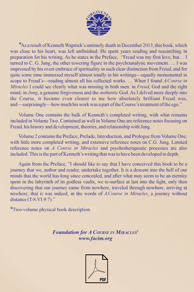 Touching the Heart of God: Psychoanalysis, Psychotherapy, and "A Course in Miracles" [PDF]