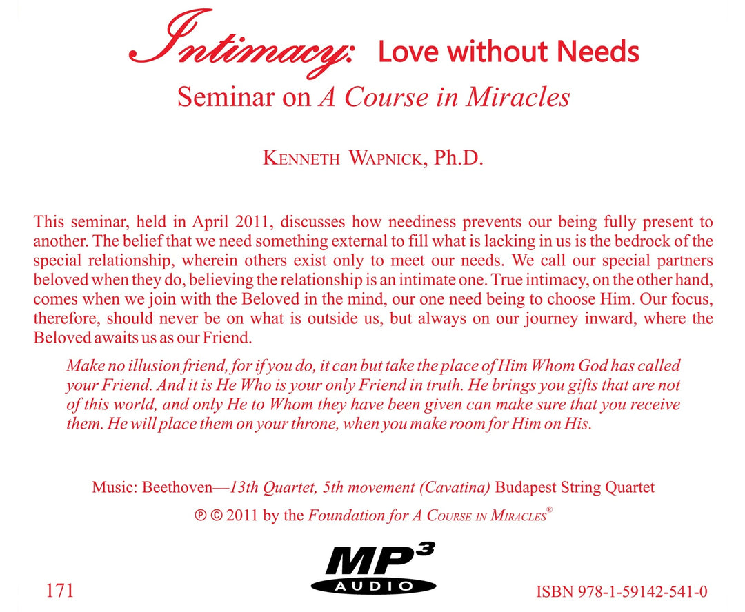 Intimacy: Love Without Needs [MP3]