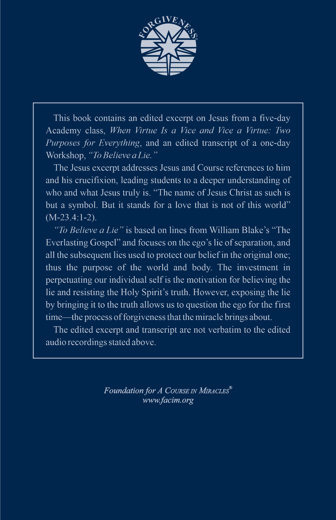 Jesus and "To Believe A Lie" [BOOK]