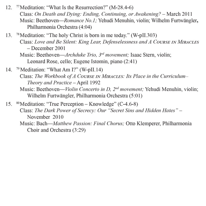 Meditations on the Teachings of "A Course in Miracles" [MP3]