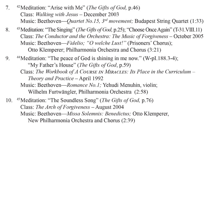 Meditations on the Teachings of "A Course in Miracles" [CD]