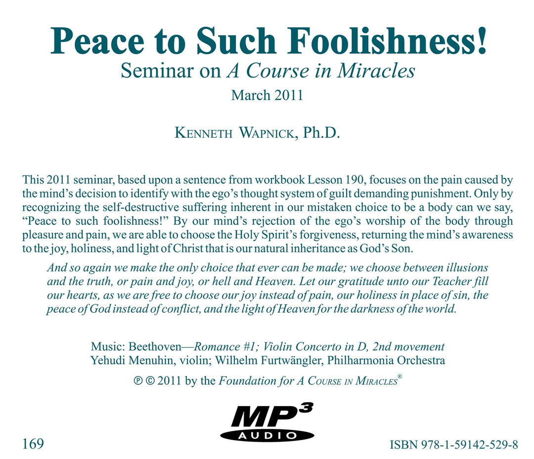 "Peace to Such Foolishness!" [MP3]