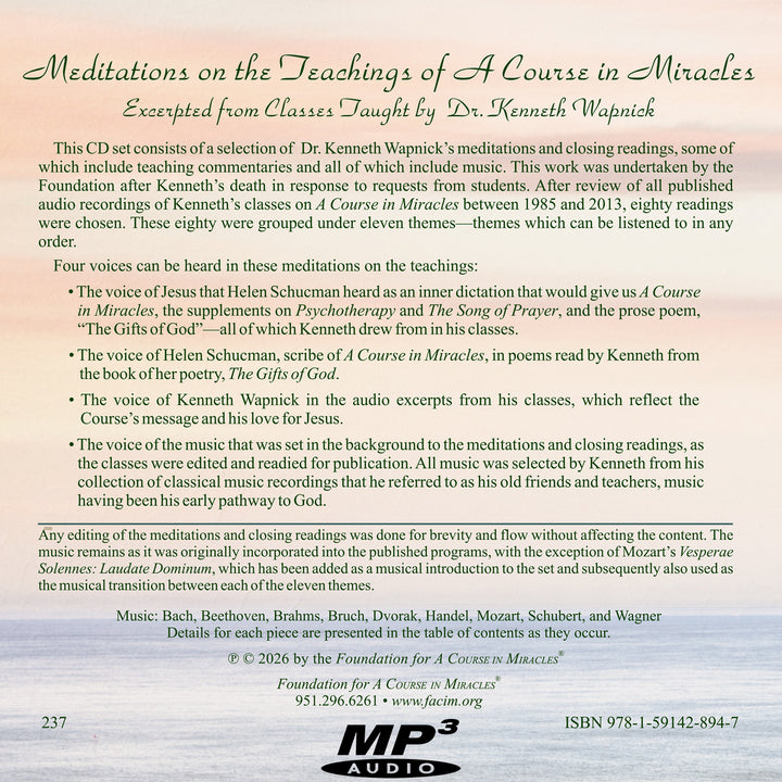 Meditations on the Teachings of "A Course in Miracles" [MP3]