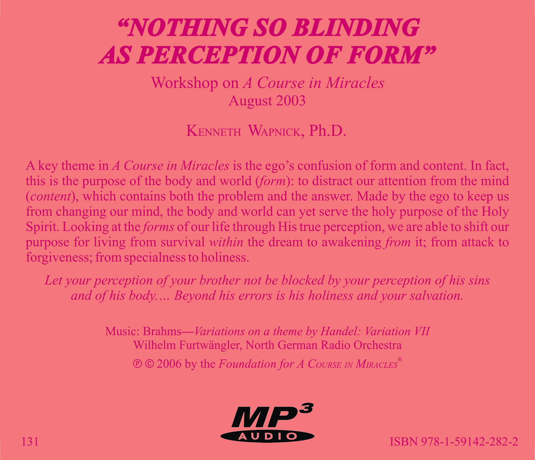 "Nothing So Blinding As Perception of Form" [MP3]