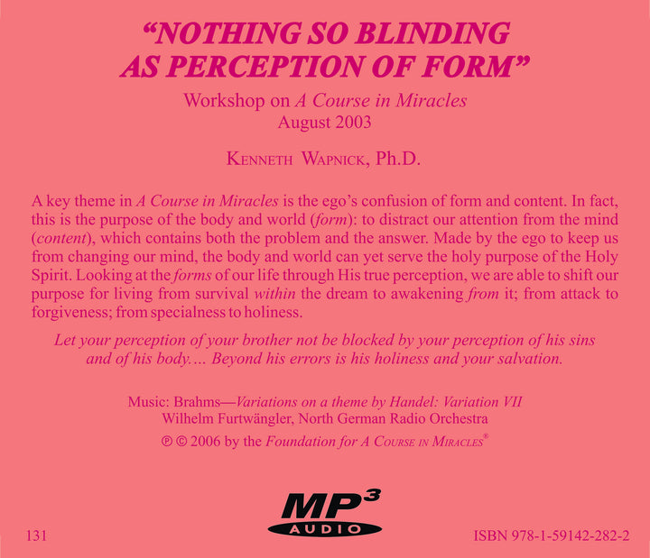 "Nothing So Blinding As Perception of Form" [MP3]