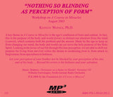 "Nothing So Blinding As Perception of Form" [MP3]