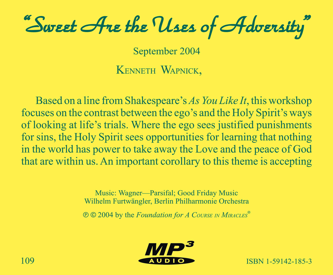 "Sweet Are the Uses of Adversity" [MP3]