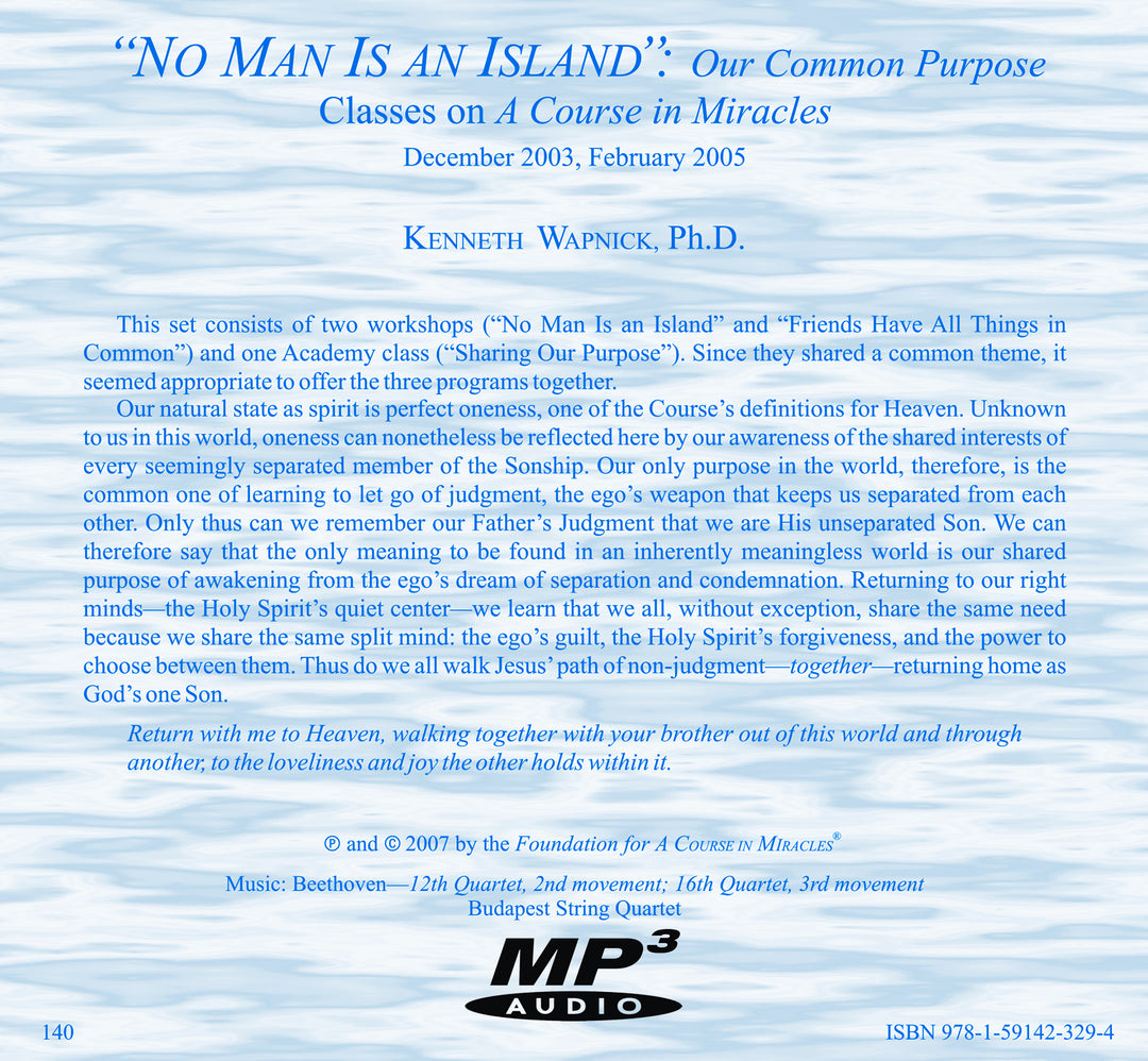 "No Man Is an Island": Our Common Purpose [MP3]