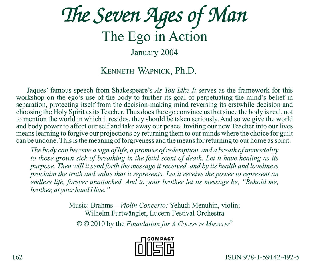 "The Seven Ages of Man": The Ego in Action [CD]