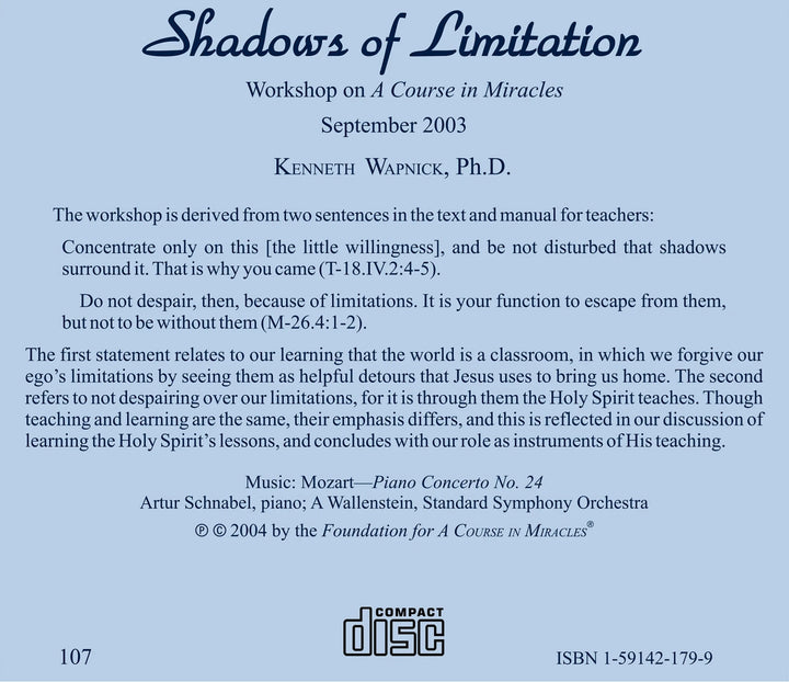 Shadows of Limitation [CD]