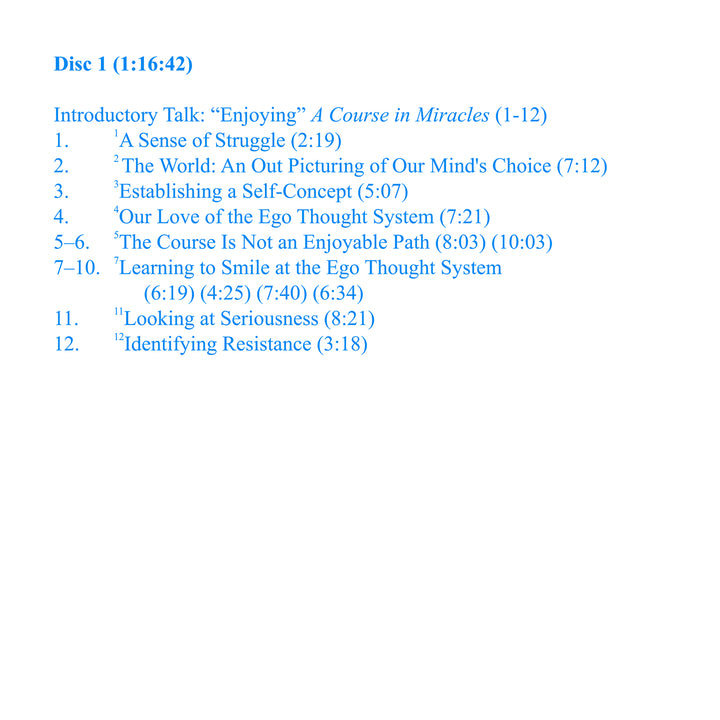 "Enjoying" A Course in Miracles [MP3]