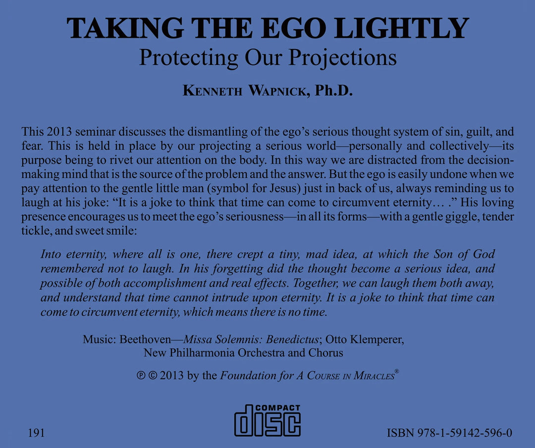 Taking the Ego Lightly: Protecting Our Projections [CD]