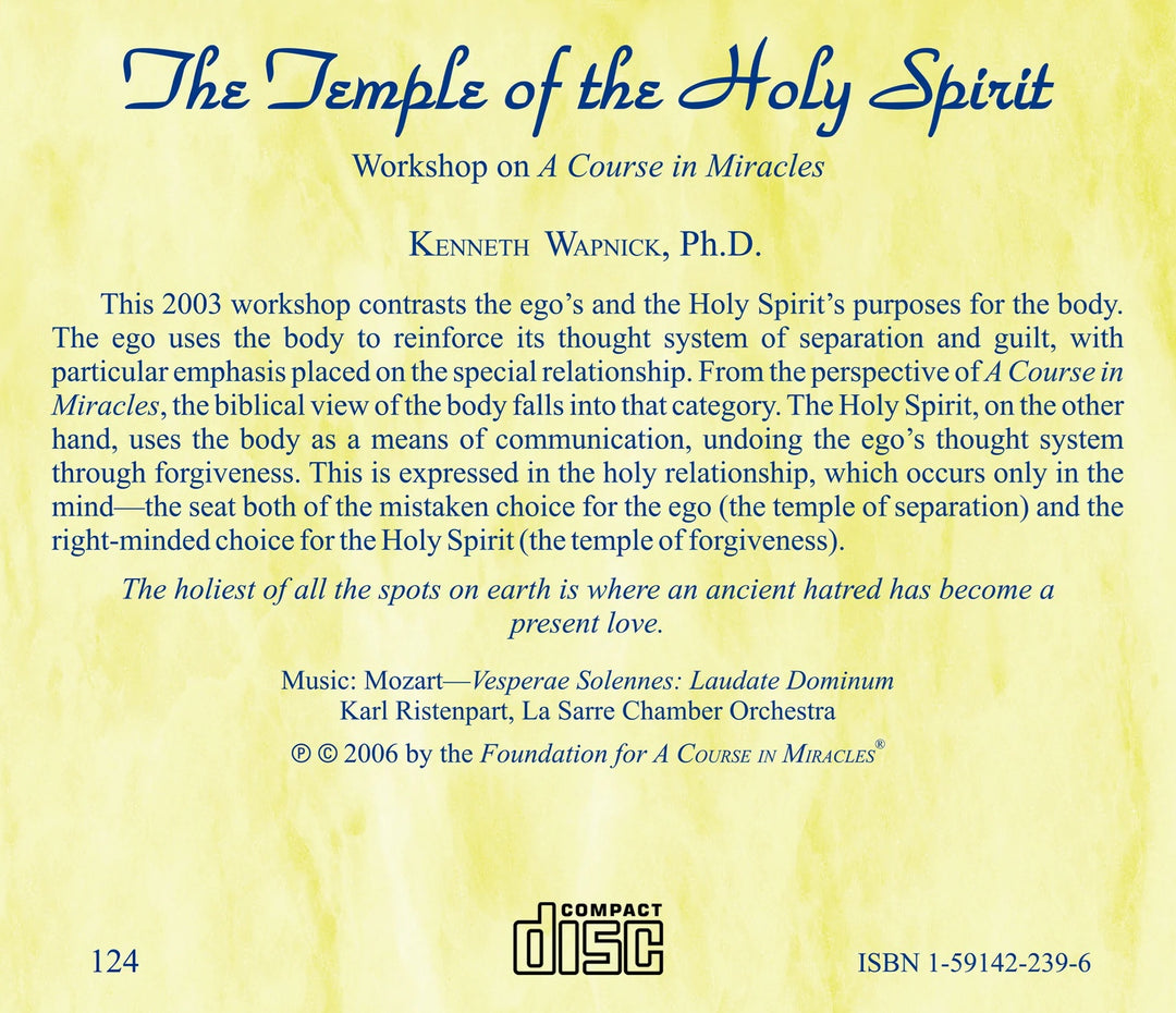 The Temple of the Holy Spirit [CD]