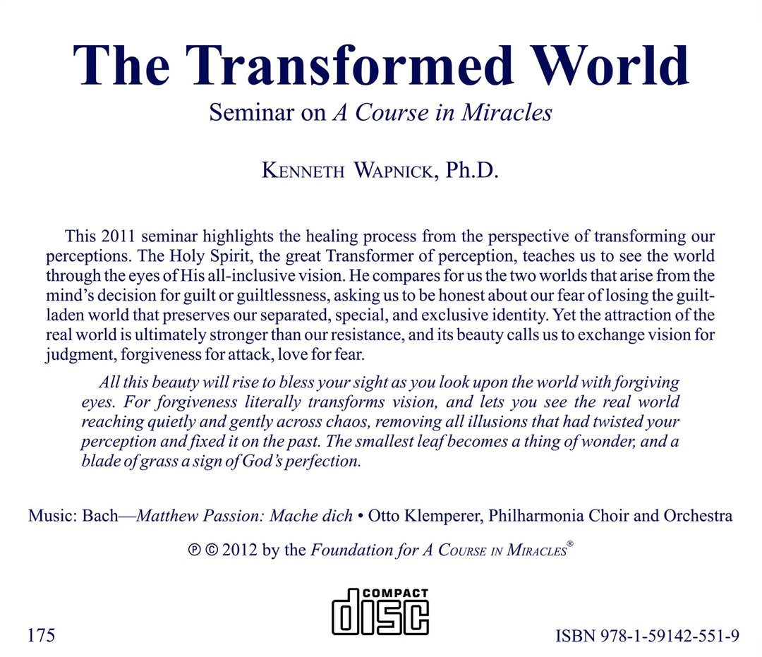 The Transformed World [CD]