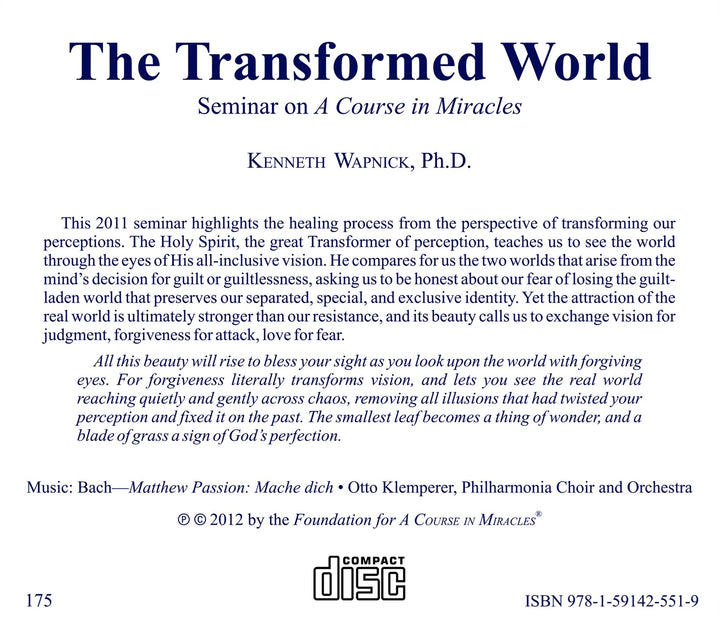 The Transformed World [CD]