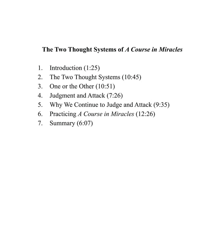 The Two Thought Systems of "A Course in Miracles" [MP3]