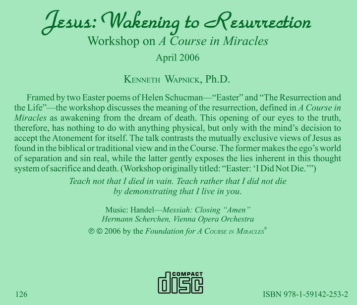 Jesus: Wakening to Resurrection [CD]