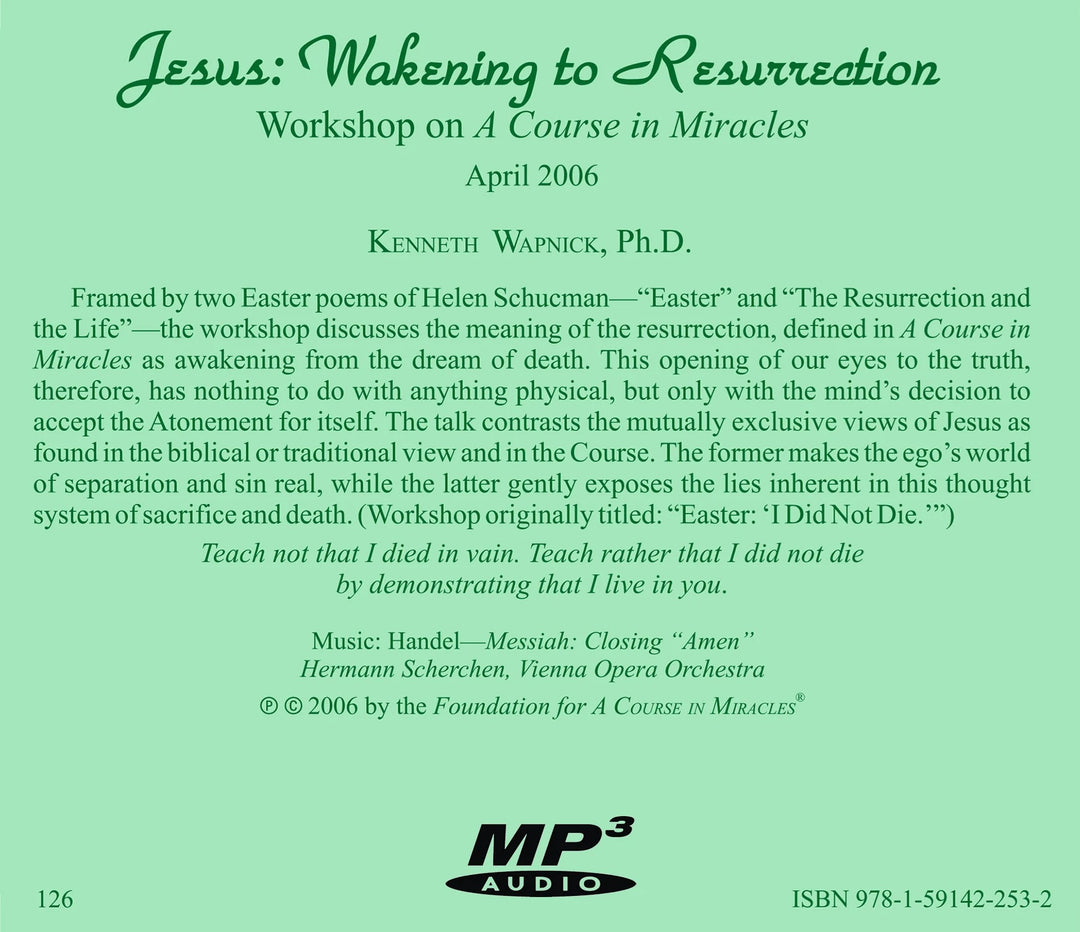Jesus: Wakening to Resurrection [MP3]
