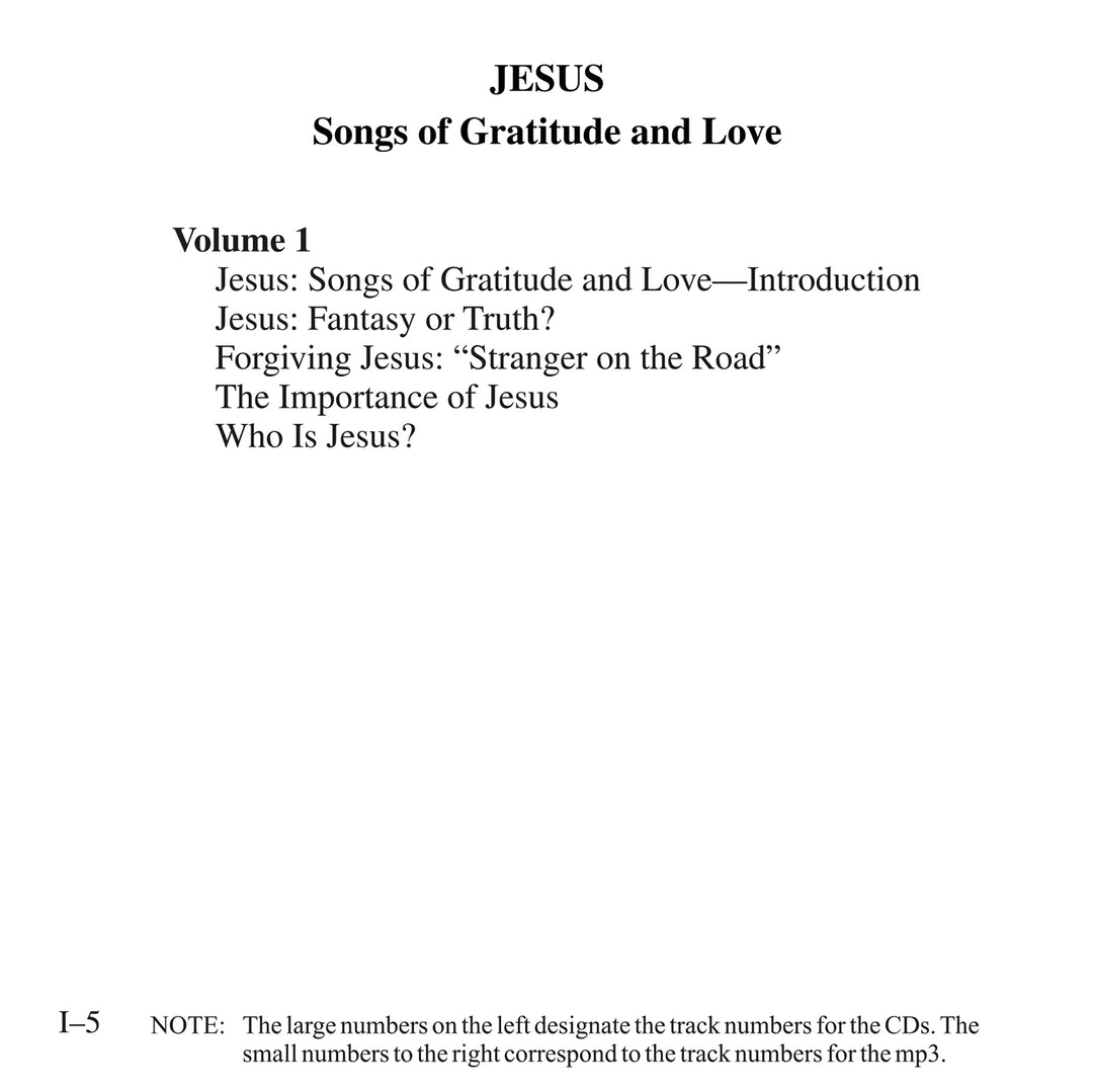 Jesus: Songs of Gratitude and Love [MP3]