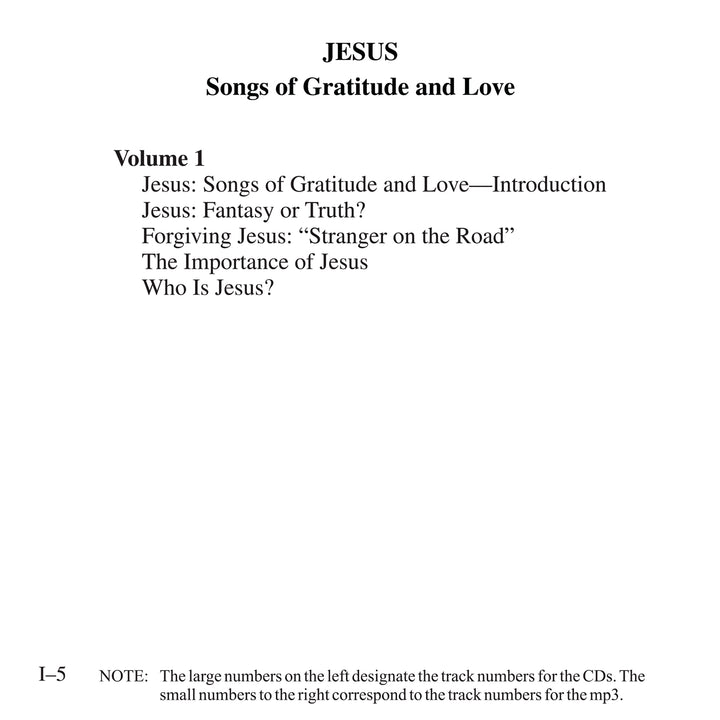 Jesus: Songs of Gratitude and Love [MP3]