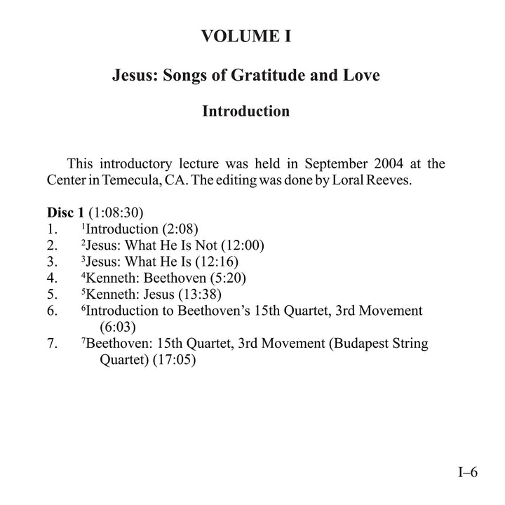 Jesus: Songs of Gratitude and Love [MP3]