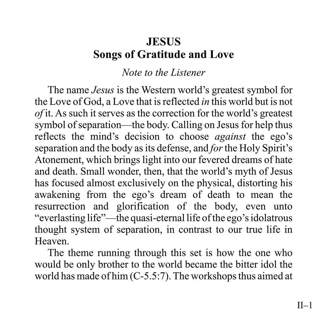 Jesus: Songs of Gratitude and Love [MP3]