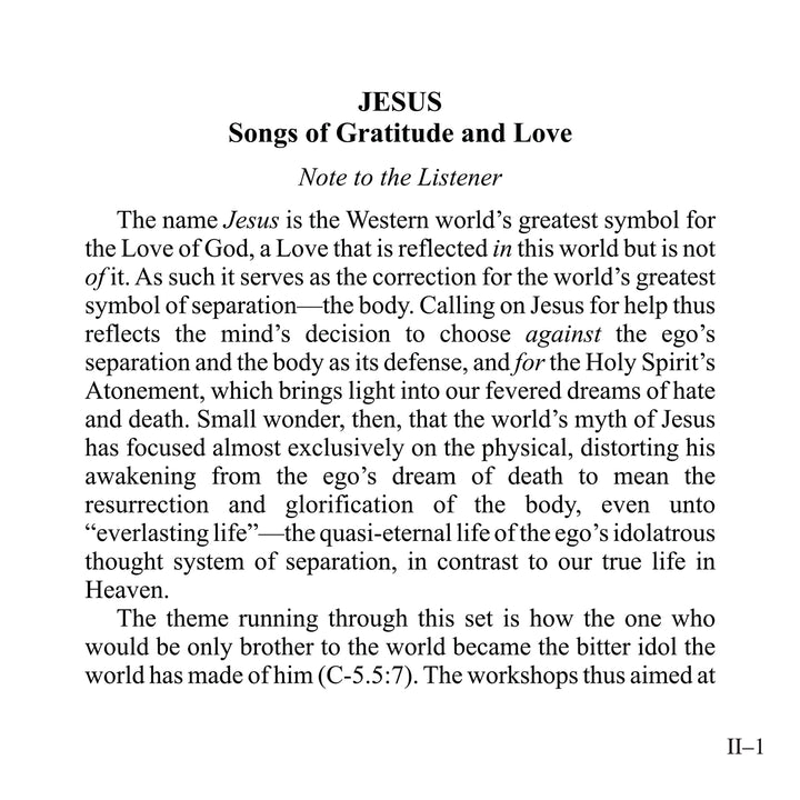 Jesus: Songs of Gratitude and Love [MP3]
